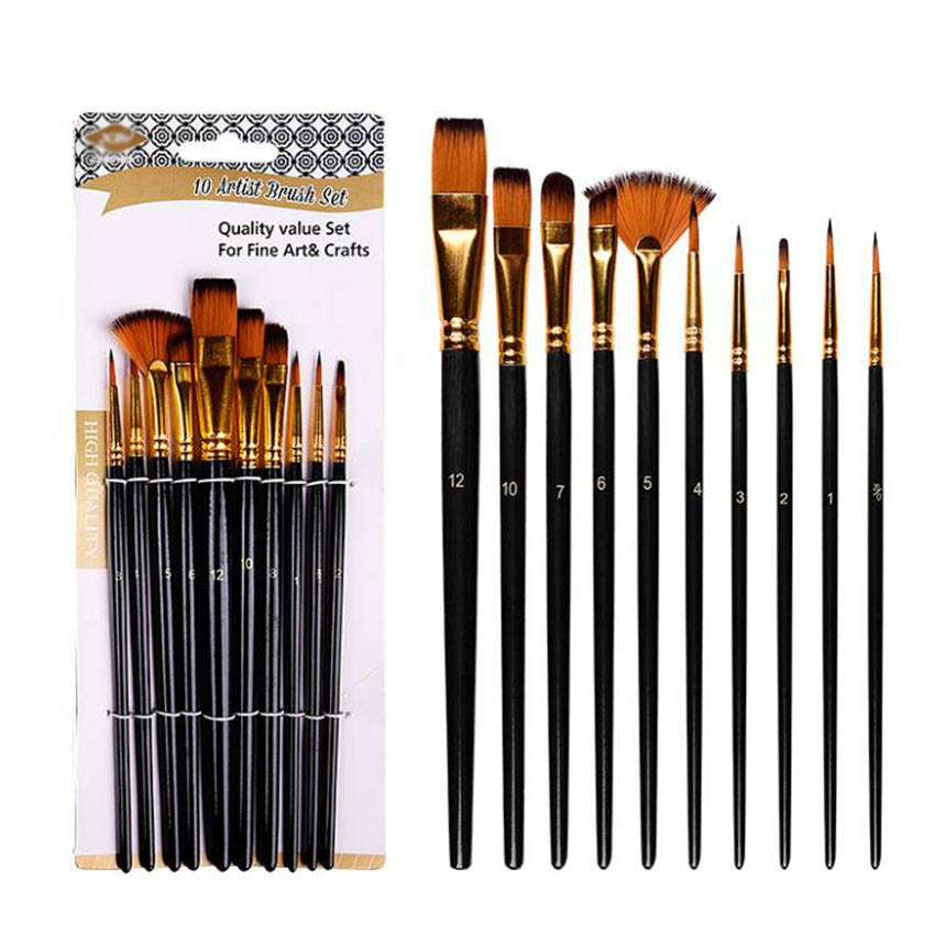 Gouache Paint Set - 10 pz/set pennelli per pittura a