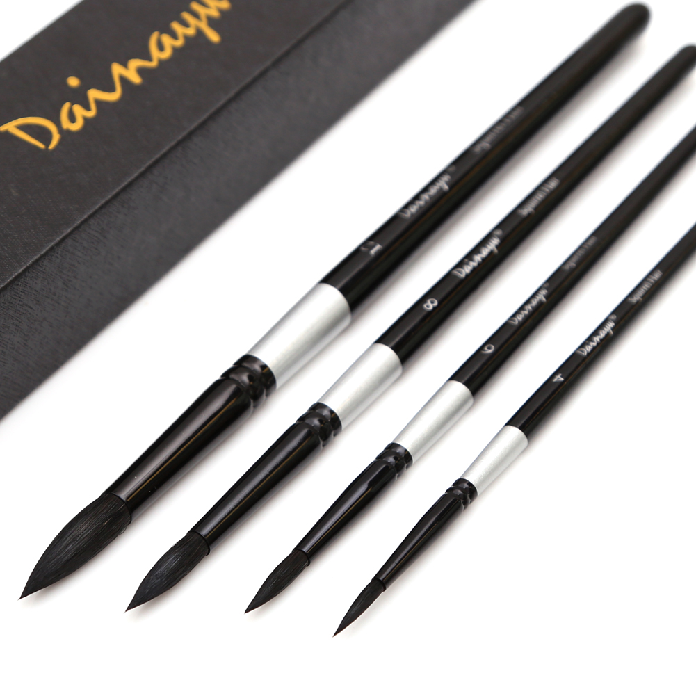 Gouache Paint Set - Dainayw 4 Pennelli Scoiattolo e di