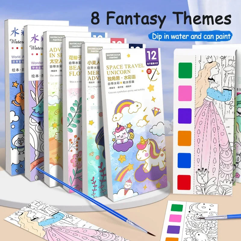 Gouache Paint Set - Set di libri per acquerelli portatili