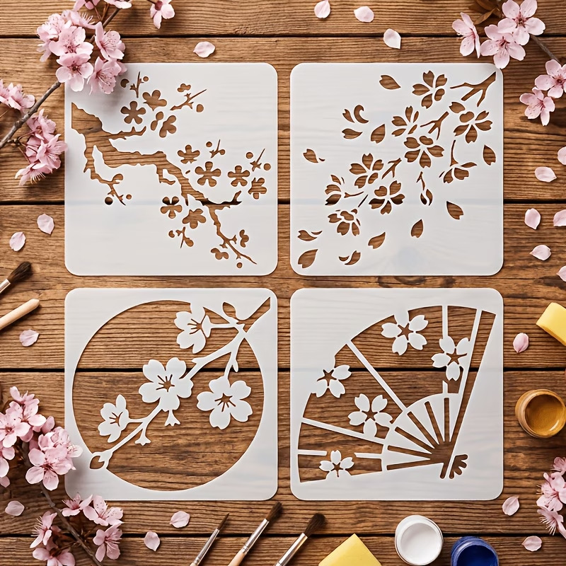 Art Craft Template - Set di 4 Stencil Riutilizzabili con