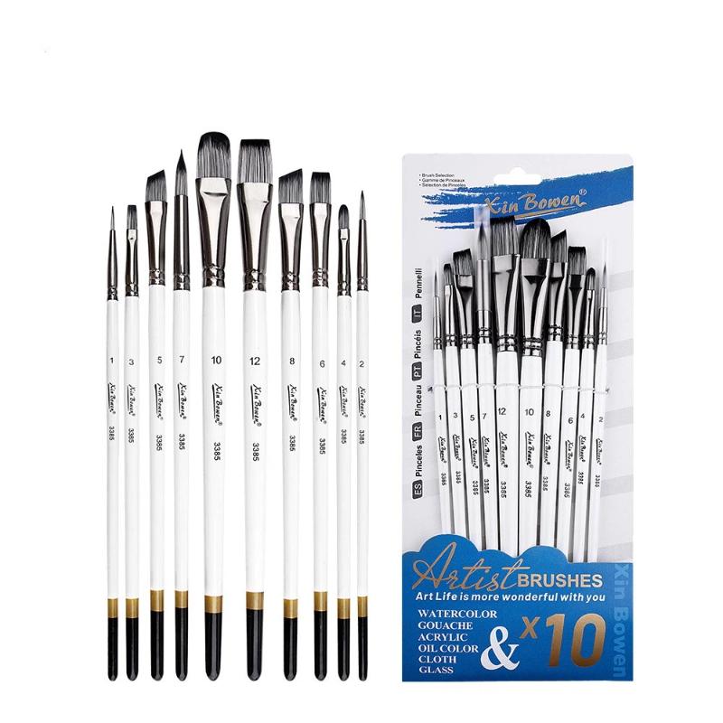Set di 10 pennelli di diverse  - Gouache Paint Set recensione e prezzo