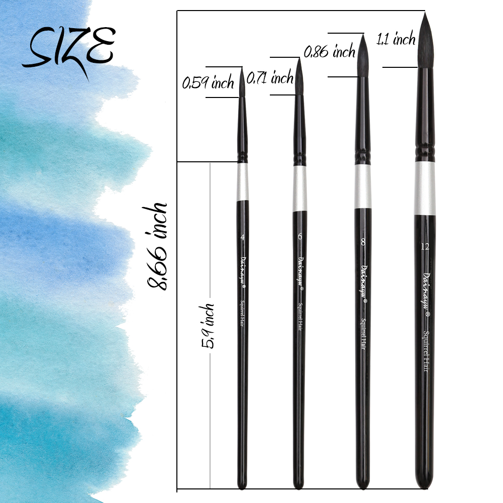 Dainayw 4 Pennelli Scoiattolo  - Gouache Paint Set recensione e prezzo