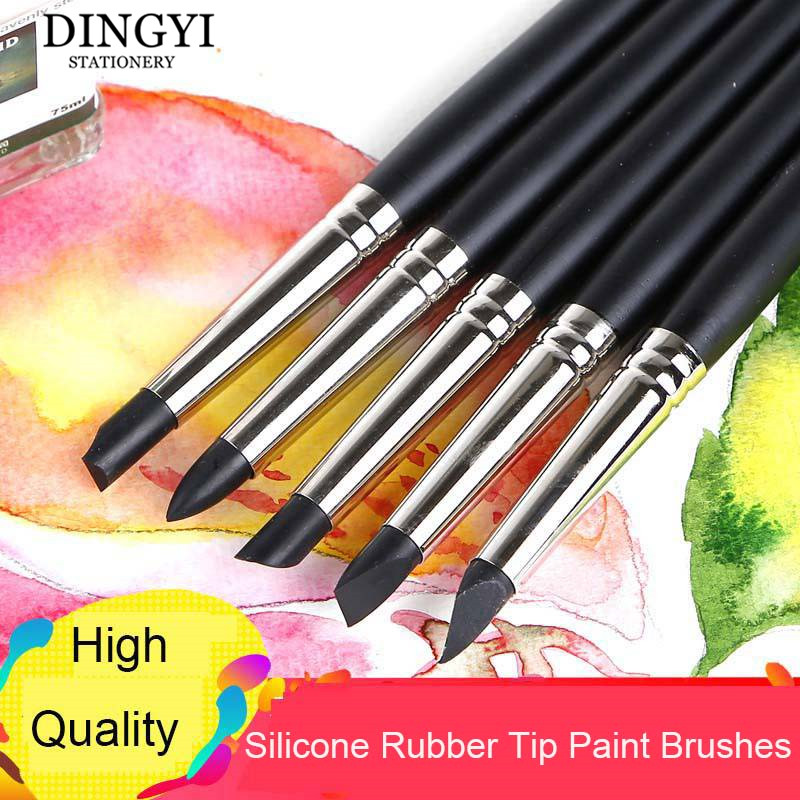 5 pennelli con punta in gomma  - Gouache Paint Set recensione e prezzo