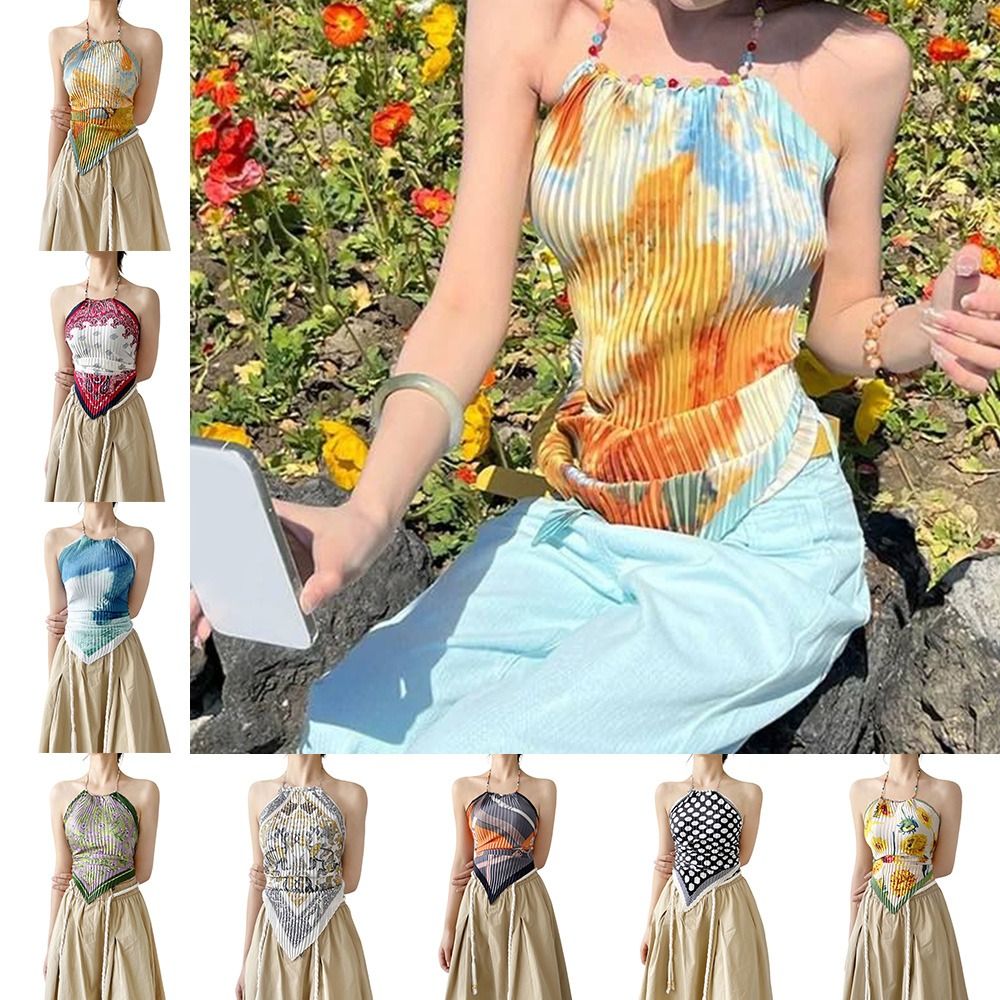 Top Fascia con Stampa Estetica - Silk Painting Dye recensione e prezzo